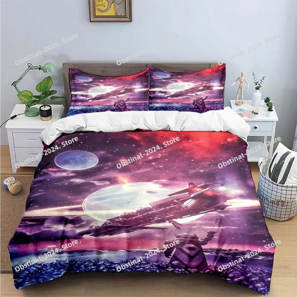 Fashion Anime 3D Game N-No-Man's-Sky Print Bedding Sets Bed Supplies Set Duvet Cover Bed Comforter Set Bedding Set Luxury Gift