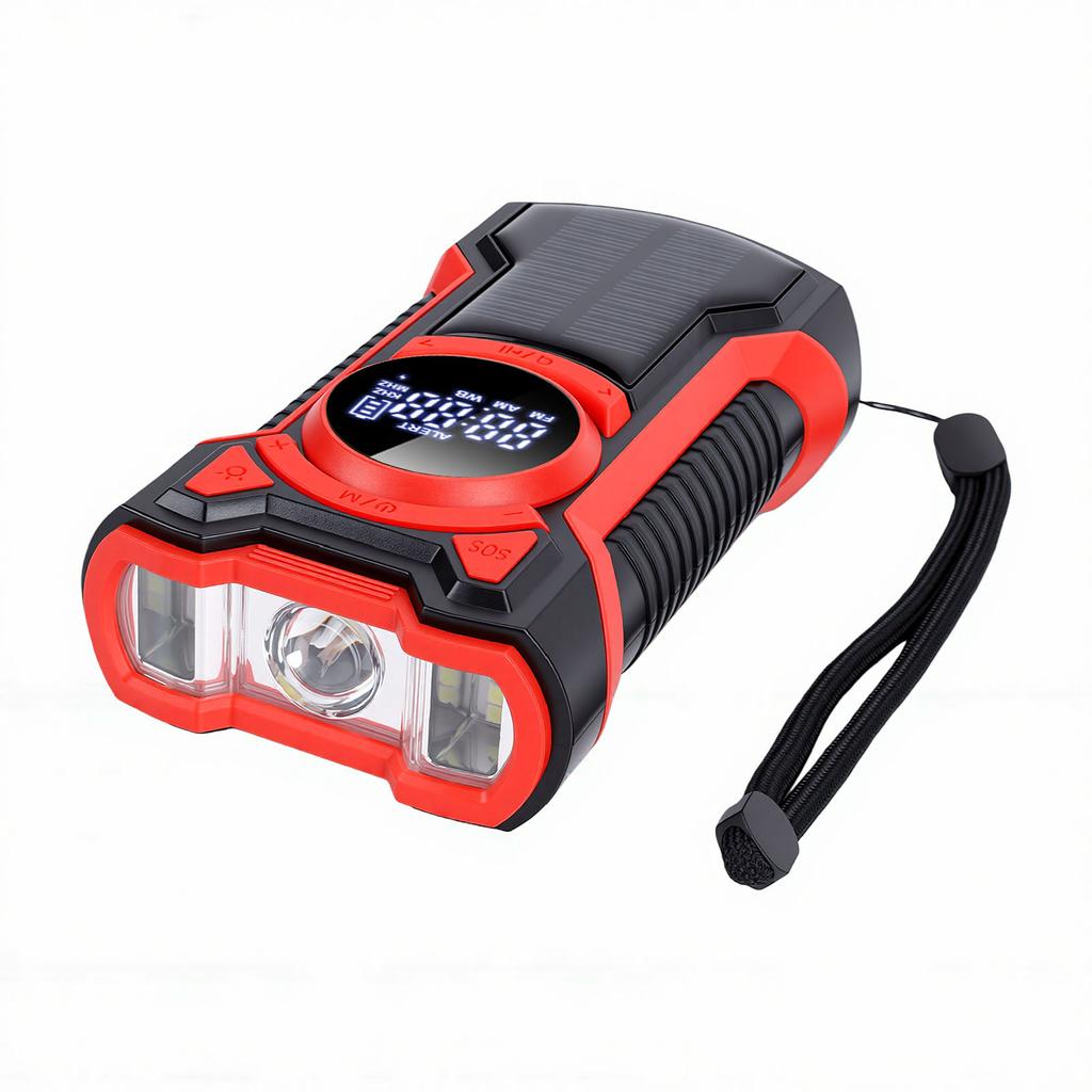 Emergency Weather Radio FM AM WB 5000mAh Battery Solar Hand Crank Radio with Flashlight Bluetooth Speaker for Outdoor