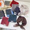 55 Floral Small Silk Scarf: Spring/Summer Korean Fashion Headscarf, Decorative Hairband, Paisley Neckerchief