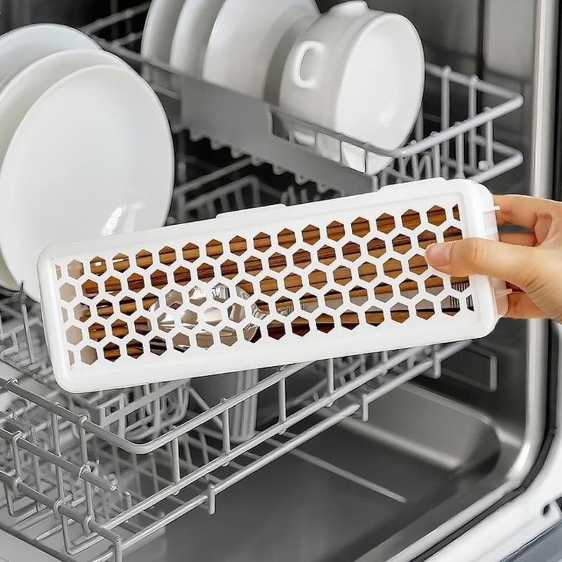 Dishwasher Cutlery Knife And Fork Chopsticks Cleaning Storage Box Double-Sided Hollow Pacifier Chopsticks Spoon Cleaning Box