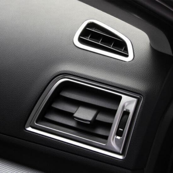 Silver Steel 2015-2019 For Subaru Outback Legacy Trim Dashboard Air Outlets Vent