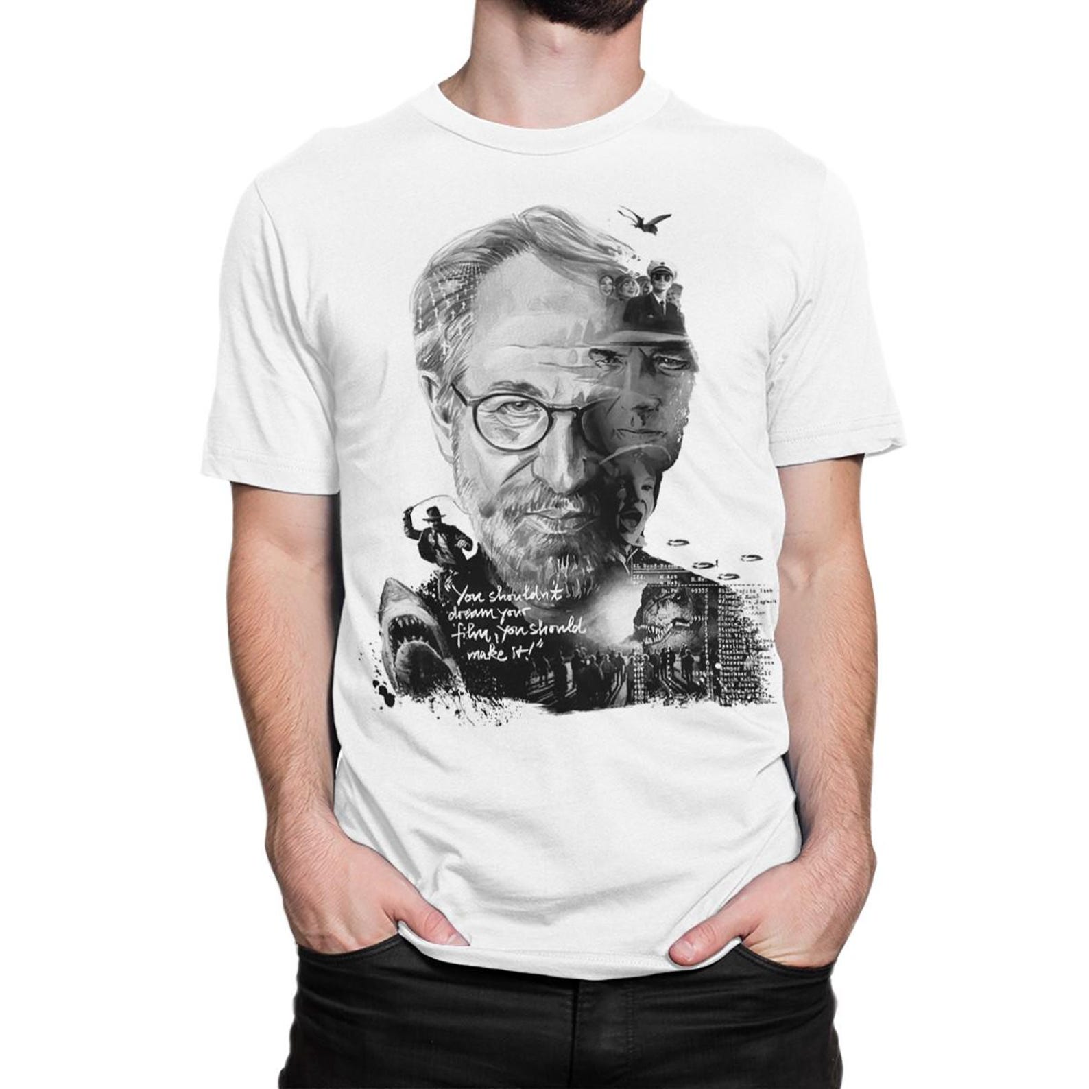 Steven Spielberg Art T-Shirt, Men s Women s Sizes (MOV-753640) M