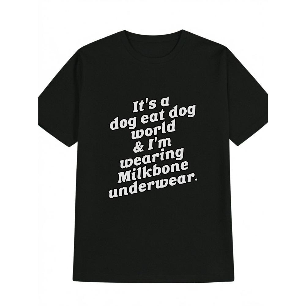 

Men s Casual Versatile Crew Neck T-Shirt Black Background White Text Printed Men s Top Men s Gift 3XL