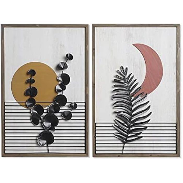 Tableau - DKD HOME DECOR - Standard - Métal et MDF - 51 x 3 x 76,5 cm - Contemporain