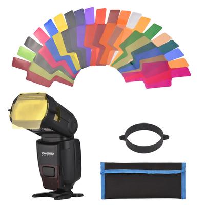 Andoer 20 bucăți/set Filtru universal pentru iluminare pentru bliț Geluri pentru bliț Filtre de corecție a culorii pentru aparatul foto Speedlite Flash Light