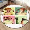 Pippi Longstocking Round Area Rug,Carpet Rug for Living Room Bedroom Sofa Playroom Decor,Non-slip Floor Mat