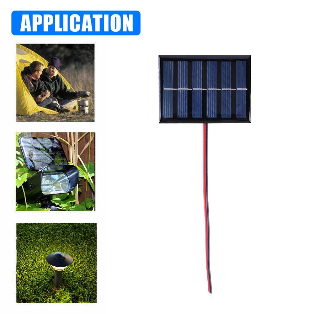 5-20Pcs Solar Cell 100MA 1W 3V DIY Polysilicon Solar Epoxy Cell Charger with Cable for Lamp Fan Pump for 2-3V Battery Charging