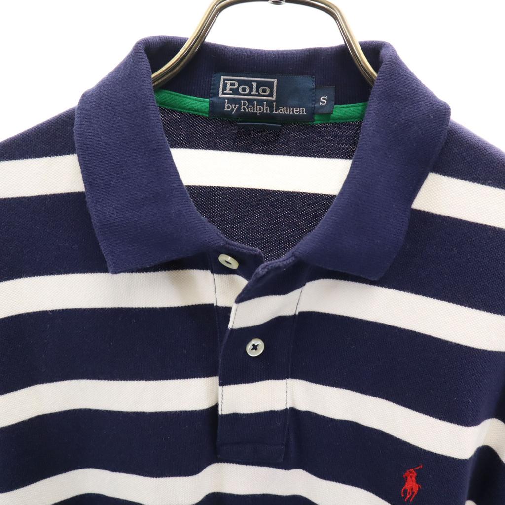 Polo by Ralph Lauren Border Pattern Short sleeve Polo shirt S Navy Fawn Men's Used