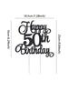 1 Pcs Personalised Age Cake Topper Cupcake Flag Happy Birthday Glitter 30th 40th 50th 60th 70th 80th 90th Decor Adult Kids