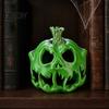 Halloween Pumpkin Ornament 3D Printed Skull Candle Holder, Hollow Design Spooky Decoration Figurine, Multifunctional Ambient Lampshade for Party