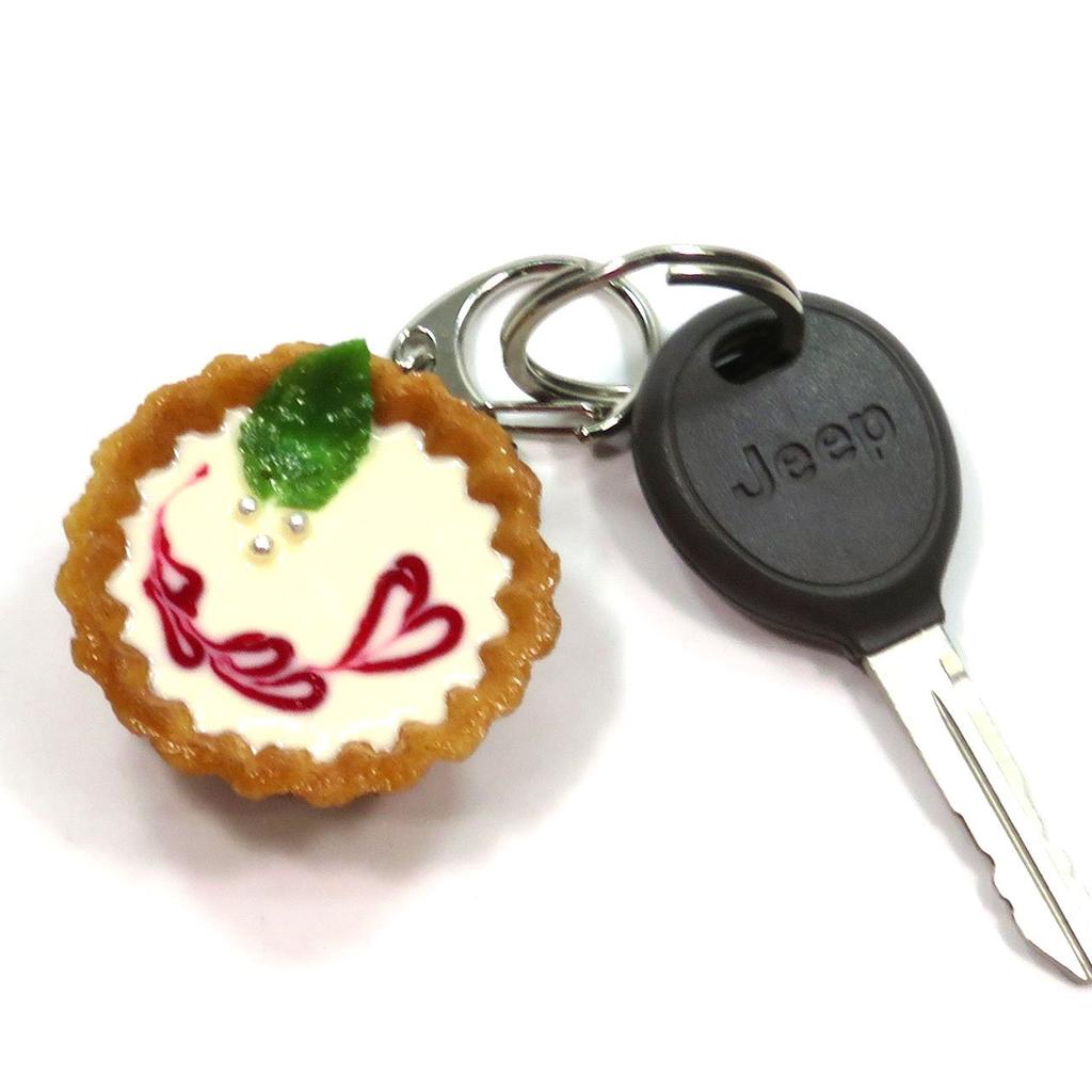 so delicious you could eat Rare Cheesecake Tart Food Sample Keychain Cute Funny Souvenir Gift 199OK [Coconut Accessories] Looks it! (Plain)