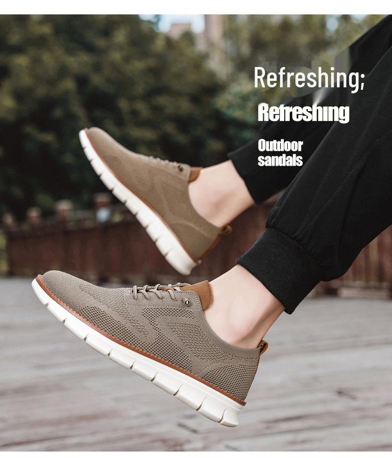 2024 Herren Laufschuhe im britischen Stil mit atmungsaktivem Mesh, Trendy Übergröße 48