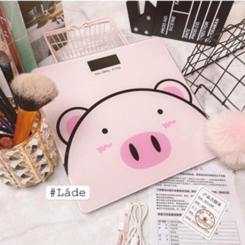 Cartoon Cute Pig Digital Weight Scale High Precision Reading For Home Bathroom Weight Tracking Automatic Weighing Scale