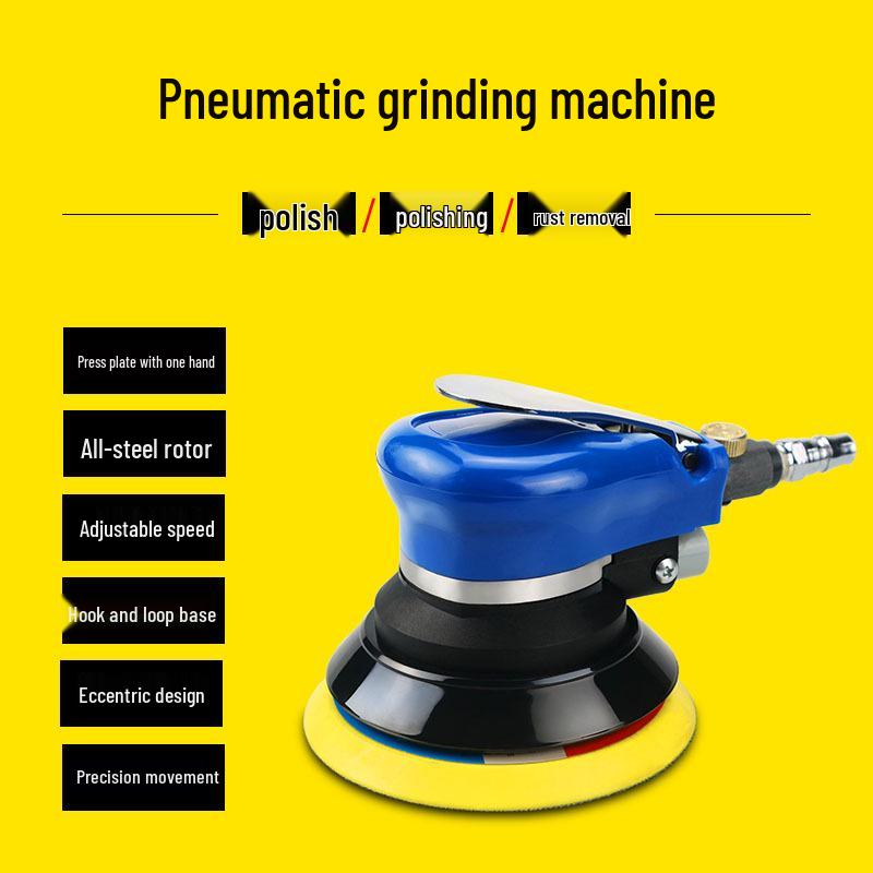 5-inch Pneumatic Waxing & Polishing Machine with Sanding & Vibratory Grinding Functions