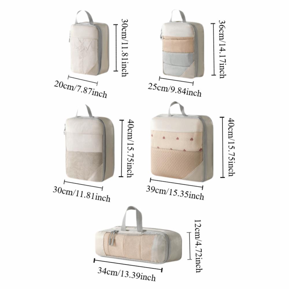 5Pcs Mesh Surface Waterproof Travel Organizer Bag 5 in 1 Set Toiletries Bag  Home
