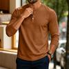 Camicia da Uomo a Maniche Lunghe Colore Vestibilità Casual con Bottoni
