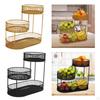 3 Layer Fruit Basket Metal Mesh Fruits Stand Multiuse Bowl Holder Countertop Vegetable