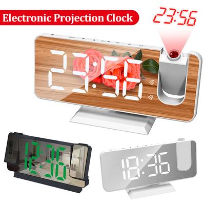 LED Elektronische Projektionsuhr Multifunktionale Intelligente Leuchtende Uhr Großbildprojektor Deckenuhr für Büro Schule