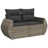 VidaXL Salon de jardin 11 pcs avec coussins gris résine tressée 3326711