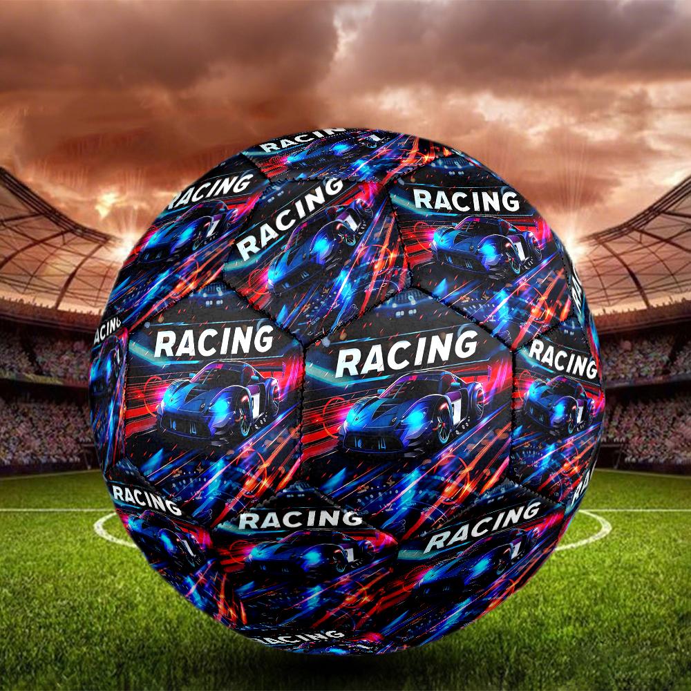 Racing Theme Size 5 Soccer Ball, Suitable for Both Indoor and Outdoor Matches, a Gift Suitable for Everyone.