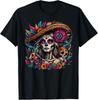 De Los Muertos La Catrina Tag der Toten Zuckerschädel Damen T-Shirt Unisex T-Shirt