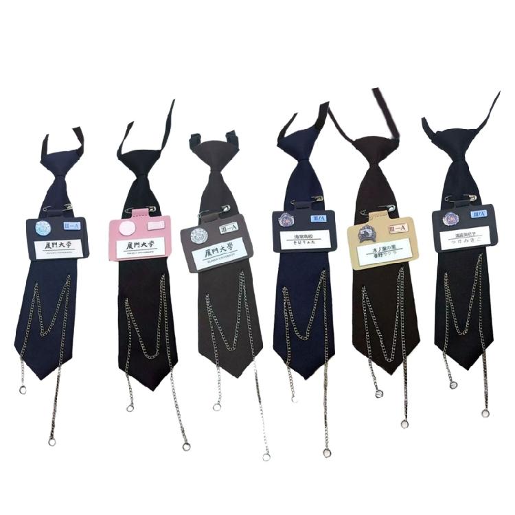 Uniform Pre Tied Tie for Girls Senior School Lady Uniform Pre-tied Tie Elegant Look for Business and Office Use