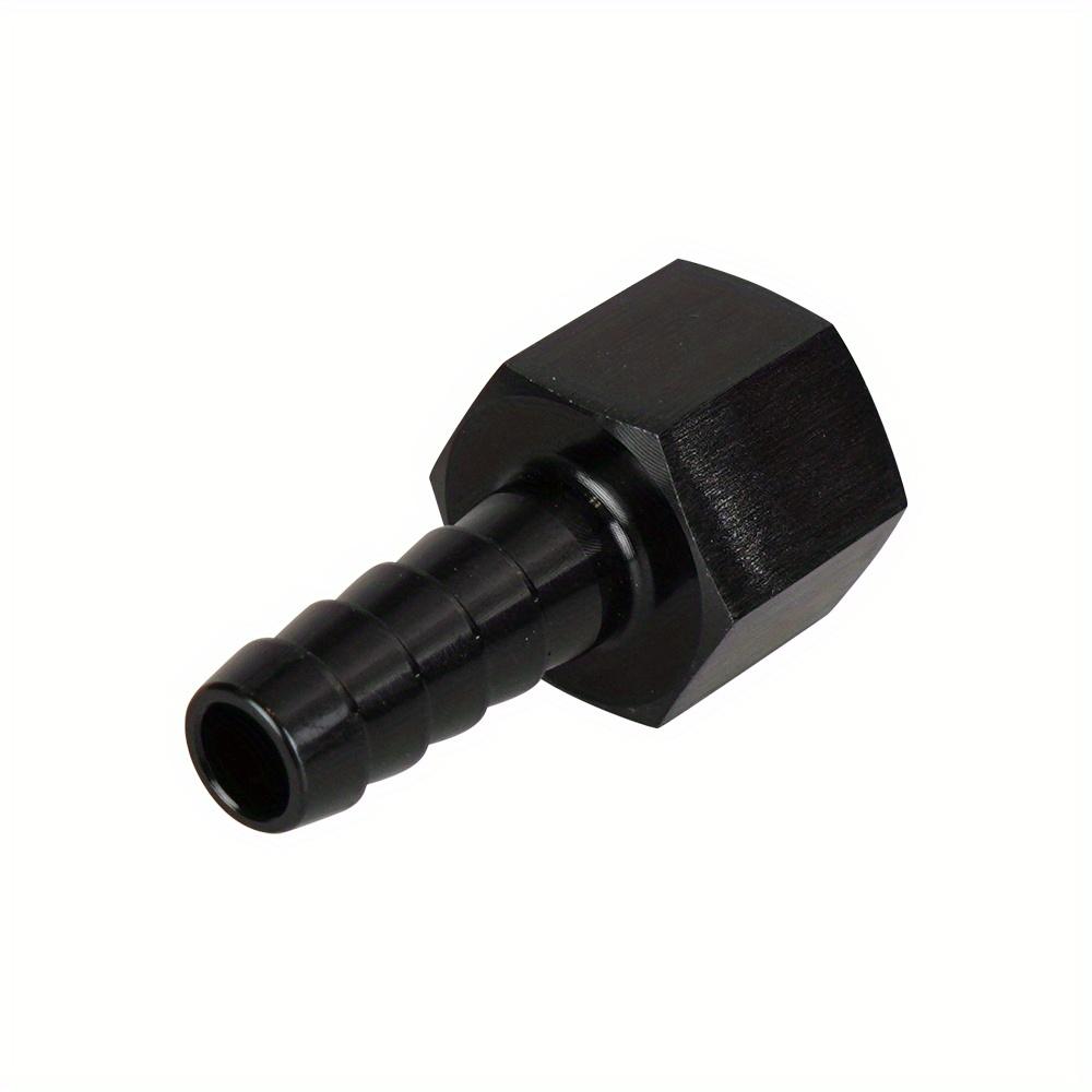 Fuel Line Adapters 1pc 8AN Thread Male To 3/8" Fuel Line Hose Adapters AN8 Hose Barbed Fitting Adapter with AN-8 Connector Black