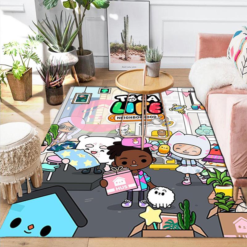 Toca Boca Life Rug Floor Mat for Living Room or Bedroom Soft and Comfortable Carpet a Gift for Birthday and Holiday.