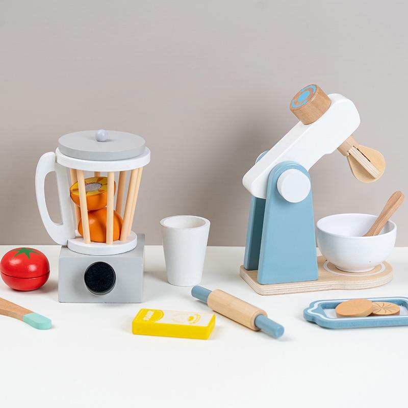 Wood Kids Play Kitchen Set: Pretend Cooking Toy for Boys & Girls, Ideal Birthday Gift