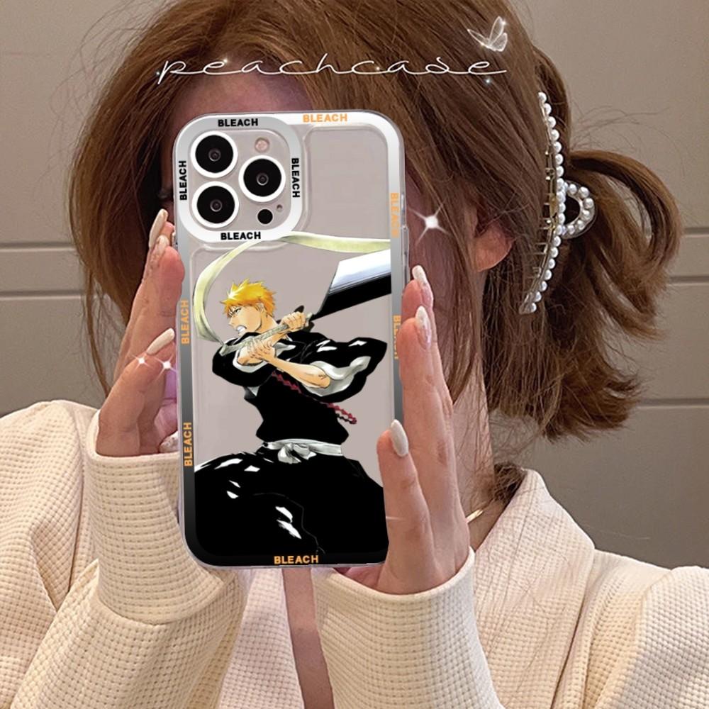 Anime Bleach Kurosaki Ichigo Phone Case For iPhone 15 11 12 13 14 Mini Pro Max XR X XS TPU Clear Case