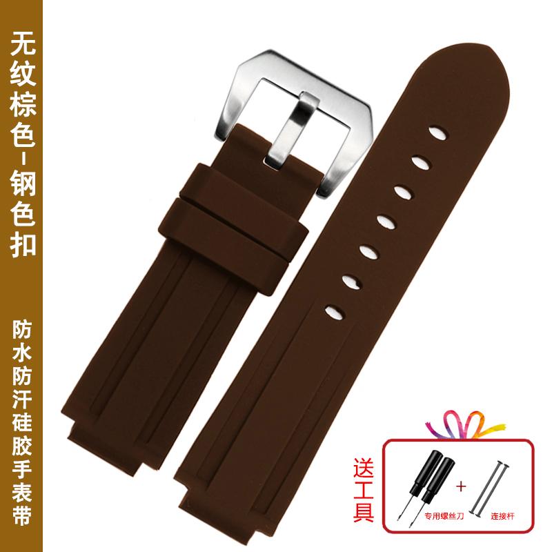 For Timex E-tide Compass Wrist Band T2N739 T2N720 T2N721 Convex Mouth 16mm Strap Waterproof Silicone Men's Watchband Bracelet