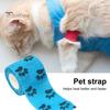 10Pcs Paw Print Pet Wrap Self-adhesive Non-Woven Fabric Tape Stretchy Comfortable Cat Wounds First Aid