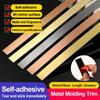 Self-adhesive Metal Molding Trim Mirror Edging Stainless Steel Decoration Line Waterproof Mirror Wall Sticker Background Wall