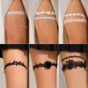 Accessories Gothic Dark Wind Thorns Rose Elastic Thigh Chain Sexy Lace Strap Fringed Leg Ring