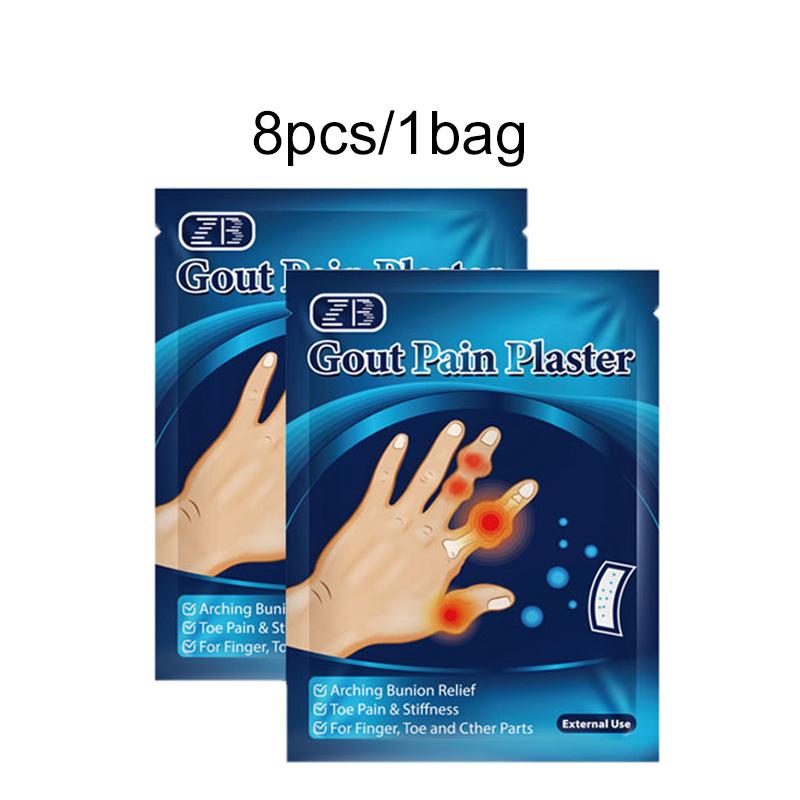 

8шт/пакет Патч для лікування подагри, патч для лікування подагри, патч для коректора великого пальця, наклейка, наклейка, пов’язана з болем на пальці стопи. 8PCS
