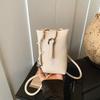 Simple retro mobile phone bucket bag new fashionable summer texture shoulder bag casual versatile messenger bag