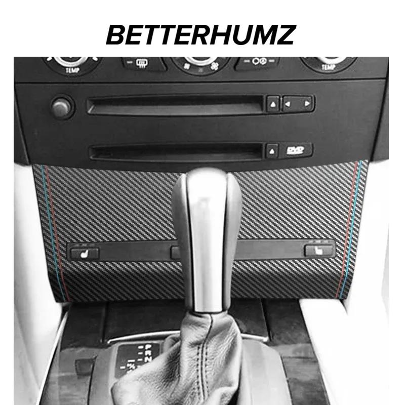 Betterhumz Para BMW Serie 5 E60 2004-2009 Panel de Consola Central del Coche Caja de Almacenamiento Almohadilla Embellecedor Hecho de Alcantara Accesorios de Interior