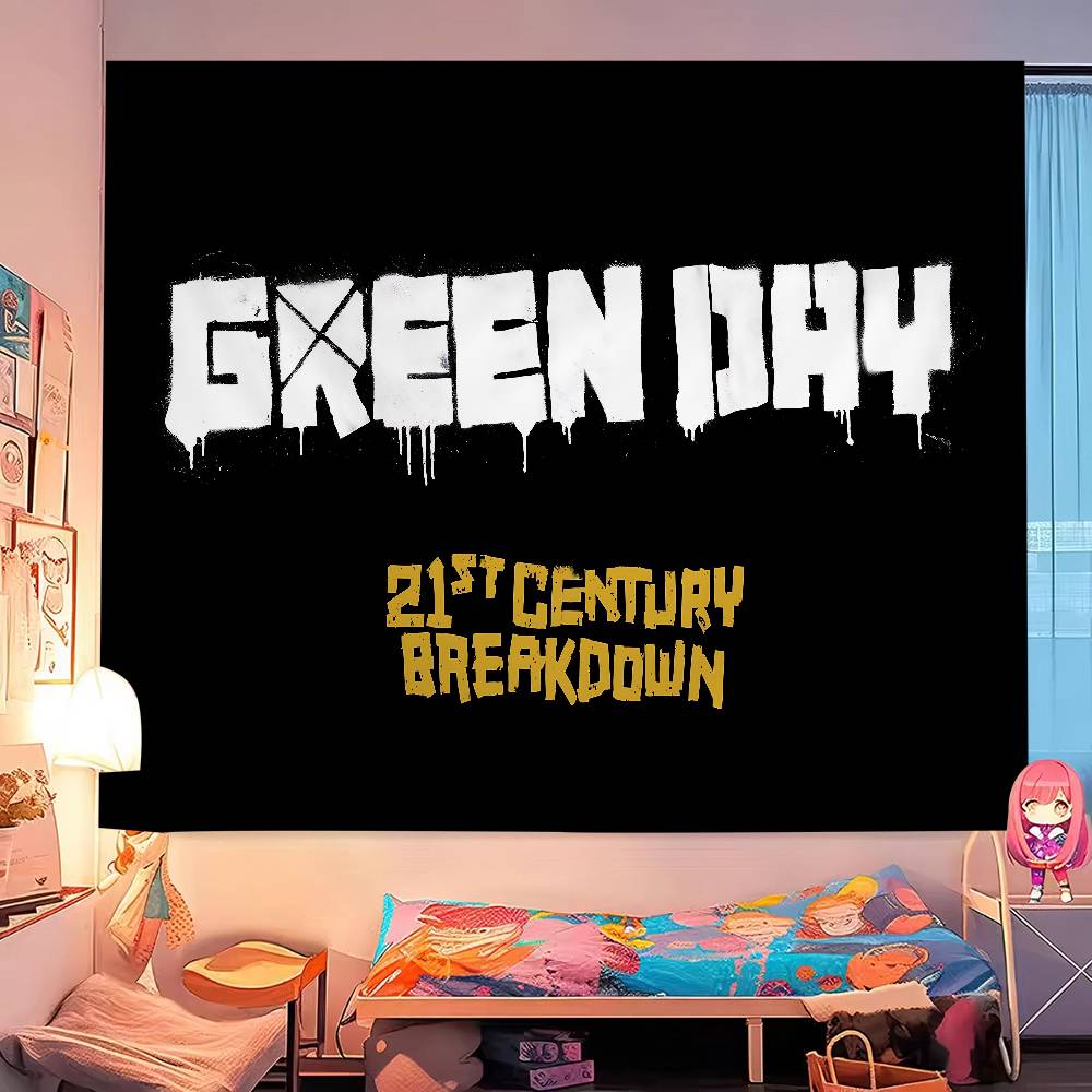 Green Day Muzyka Zespół Rockowy Wykres Gobelin Dekoracja Domu Hippie Bohemian Dekoracja Wróżbiarstwo Wiszący na Ścianę Wystrój Domu