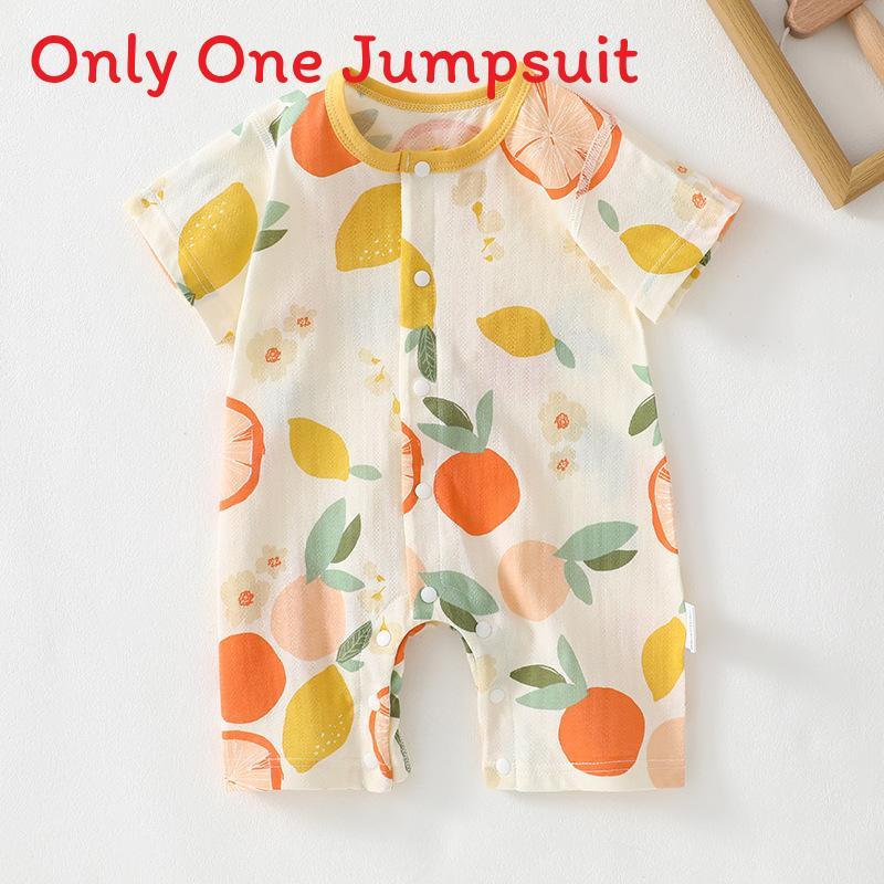 Baby Cotton Romper Suit With Antibacterial Nobone Technology For Newborns Summer Wear