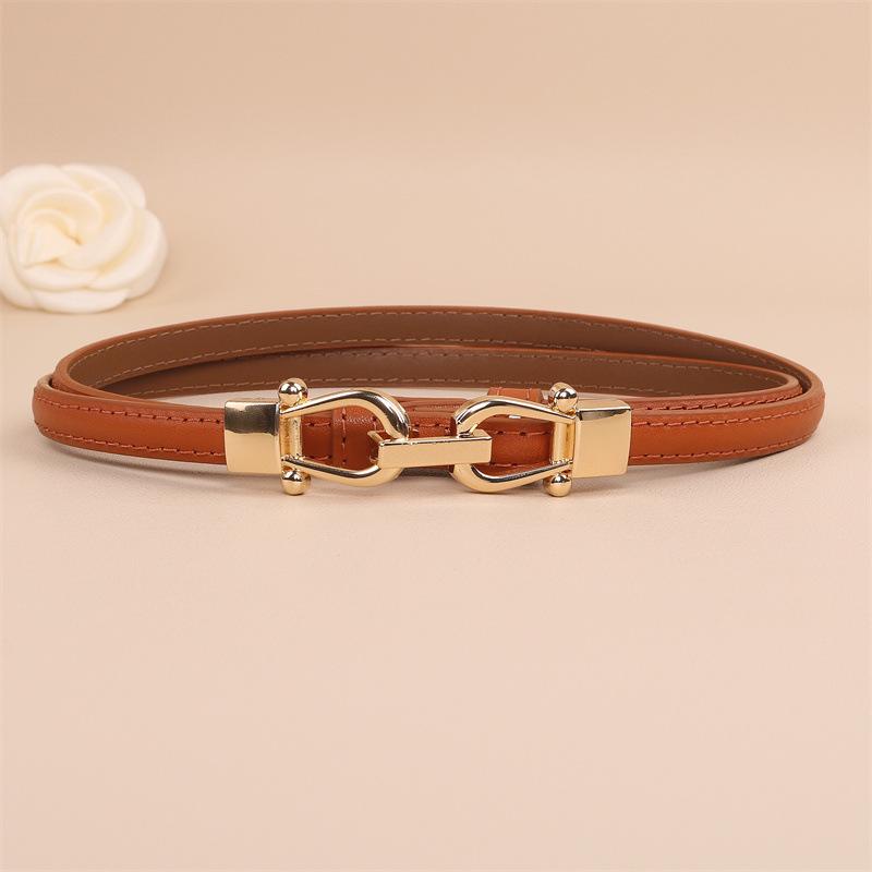 Women s Thin Pure Cowhide Genuine Leather Waist Cincher Belt - 2024 New Style