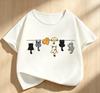 Climbing Cat Pattern Trendy Design Print T Shirts Short Sleeve Kids Children's T-shirt Boys Girls Summer Spring Casual Top Tee