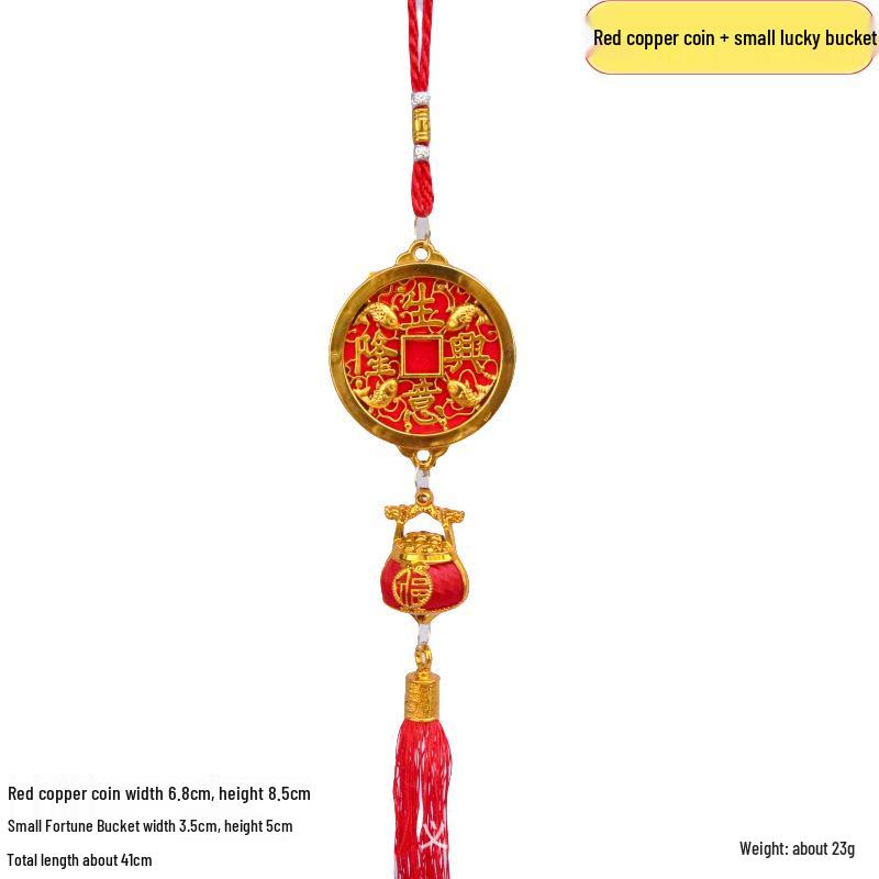 Lucky Gold Ingot Bonsai Pussy Willow Pendant - New Year Decoration