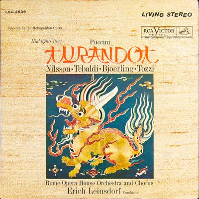 LP Record GIACOMO PUCCINI - BIRGIT NILSSON, R - Highlights From Turandot LSC2539 RCA Victor Red  1961 US Classical Used