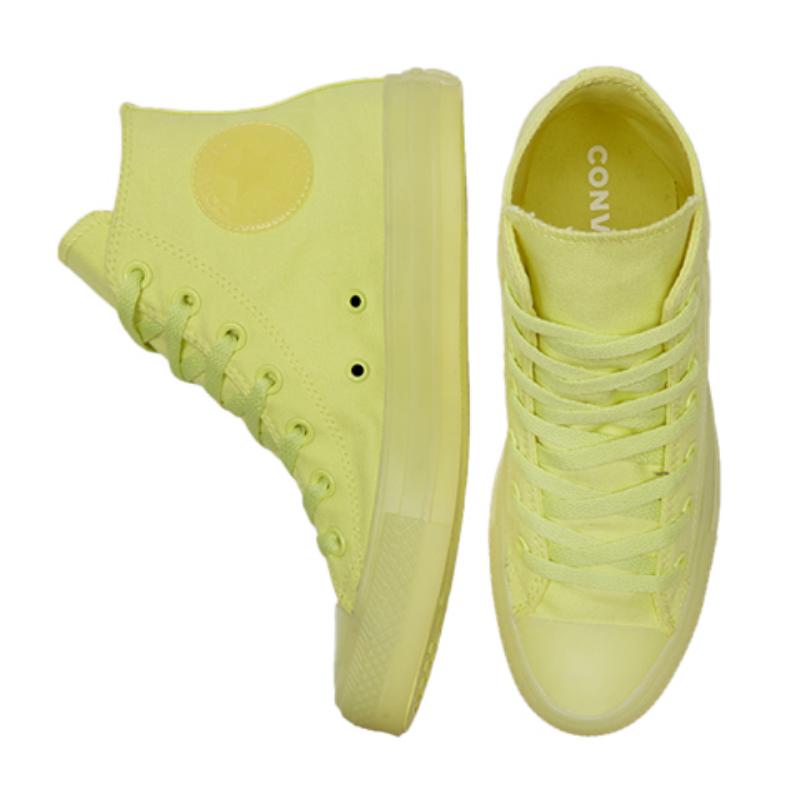 Converse Chuck Taylor All Star Comfortable and Versatile High-Top Canvas Shoes Unisex Fluorescent Yellow