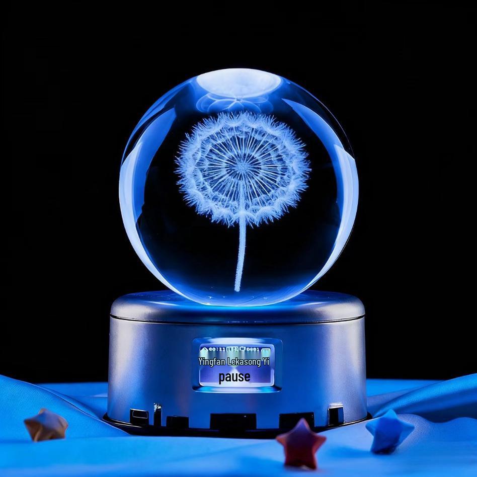 Dandelion Crystal Ball Night Light - Unique Gift for Girls' Birthdays & New Year Ornaments