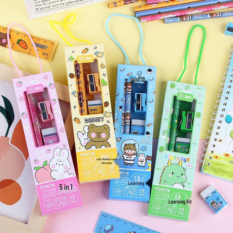 Creative Cartoon Pencil Gift Set for Kids' Parties and Kindergartens