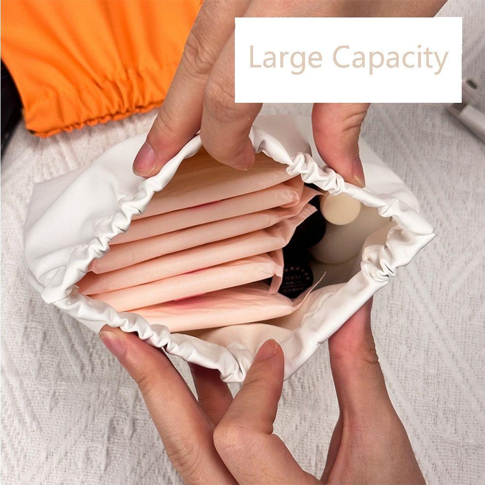 Cable Storage Bag Self-closing Cosmetic Bag Travel Makeup Bag Women Storage Bag Leaf Spring Bag