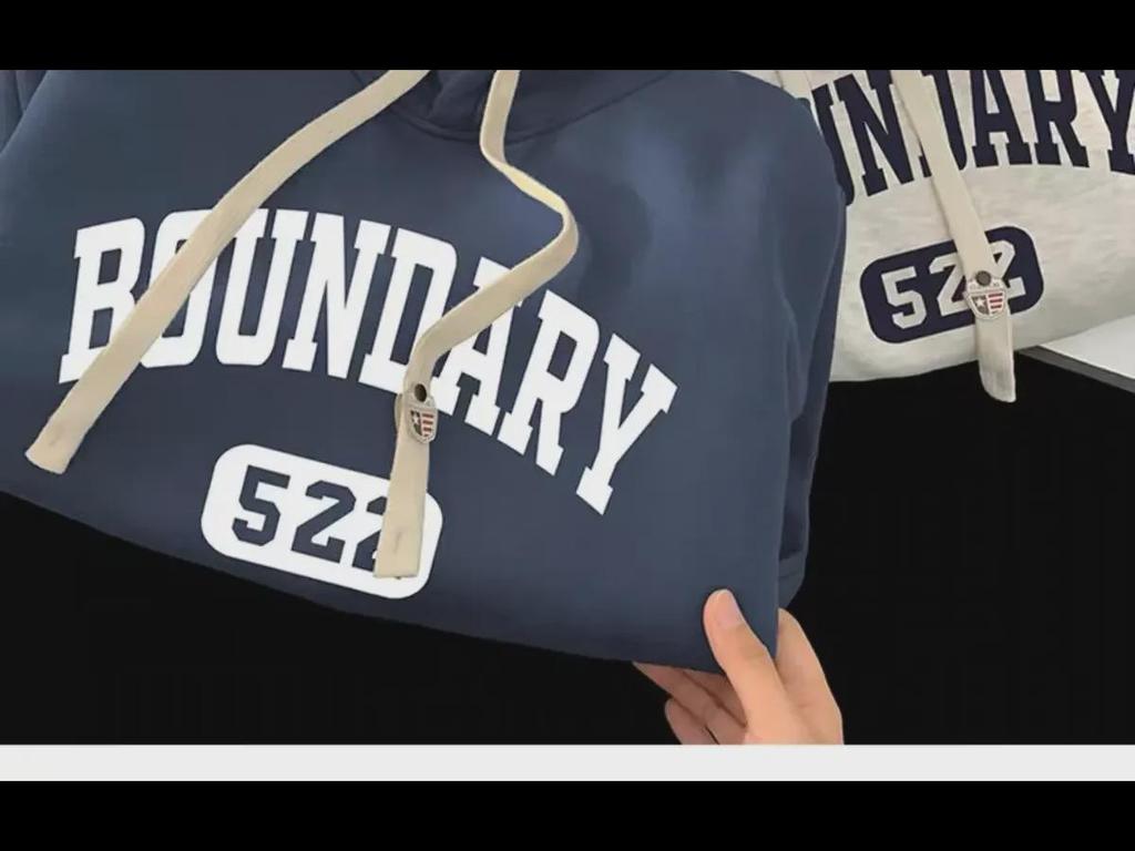 Uniseksowa amerykańska bluza oversize w stylu retro z aksamitną podszewką na wiosnę, jesień i zimę