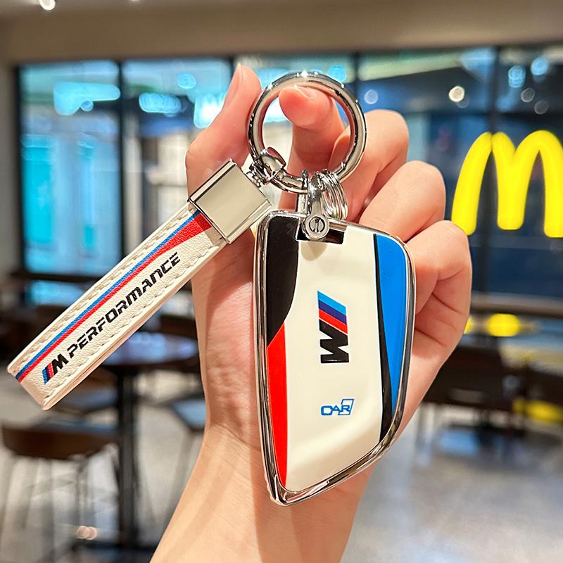 BBJR7 Track Style Car Key Cover Case Shell For BMW 1 2 3 5 7 Series X1 F48 X3 G20 X4 X5 G05 X6 F16 M40i M440i G02 G31 G23 F34 F15 F40