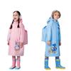 Children's Cartoon Rain Poncho with Backpack Slot for Kids